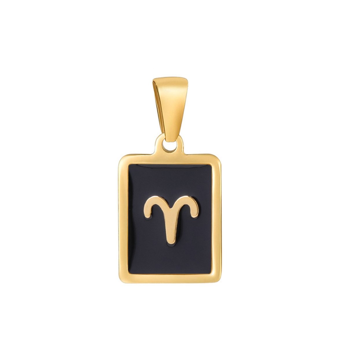 Dainty 24K Gold Filled Zodiac Sign Tag Astrology Horoscope Stainless Steel Pendants Unisex Jewelry | A-A1767-A-A1772