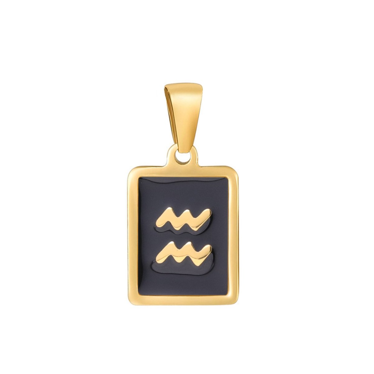 Dainty 24K Gold Filled Zodiac Sign Tag Astrology Horoscope Stainless Steel Pendants Unisex Jewelry | A-A1767-A-A1772