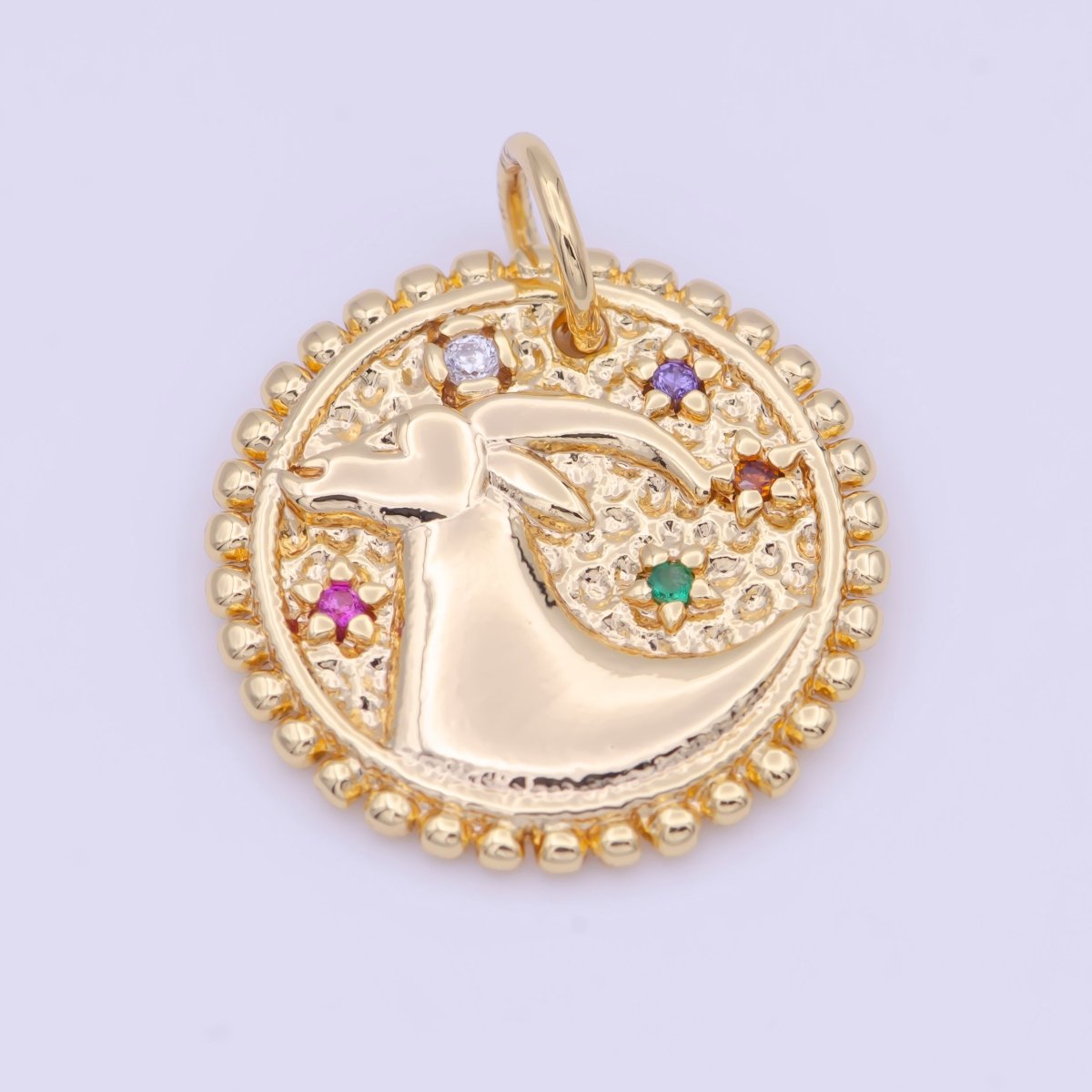 Double Sided Zodiac Horoscope Astrology Personalized Coin Charm | A-A1803-A-A1808(discontinued)