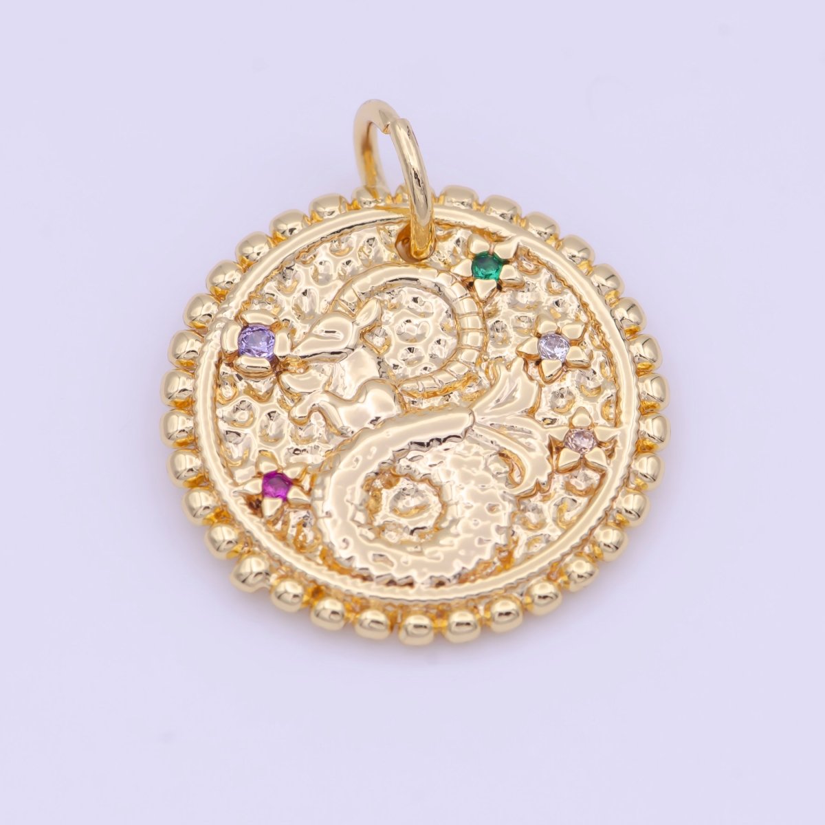 Double Sided Zodiac Horoscope Astrology Personalized Coin Charm | A-A1803-A-A1808(discontinued)
