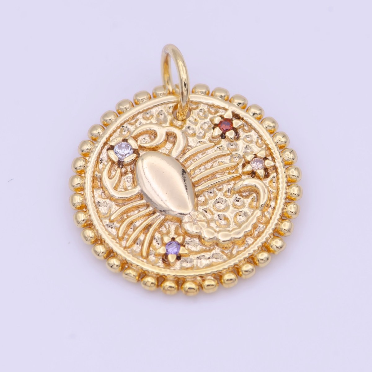 Double Sided Zodiac Horoscope Astrology Personalized Coin Charm | A-A1803-A-A1808(discontinued)