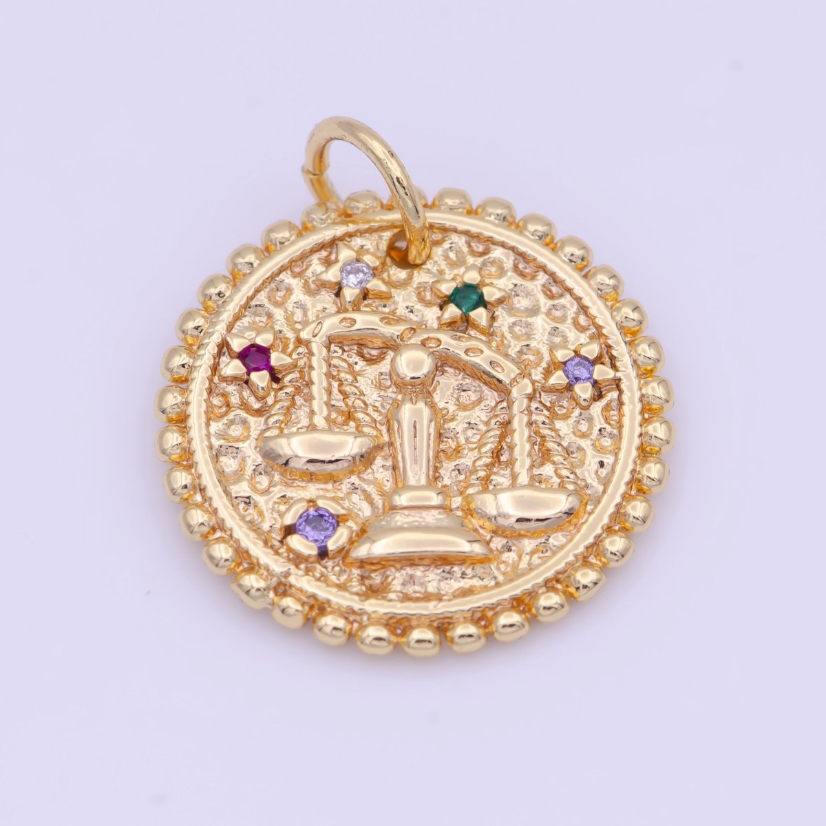 Double Sided Zodiac Horoscope Astrology Personalized Coin Charm | A-A1803-A-A1808(discontinued)