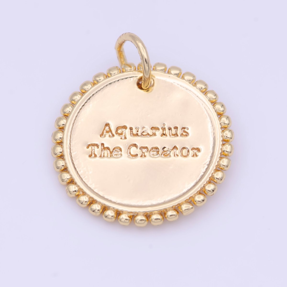 Double Sided Zodiac Horoscope Astrology Personalized Coin Charm | A-A1803-A-A1808(discontinued)