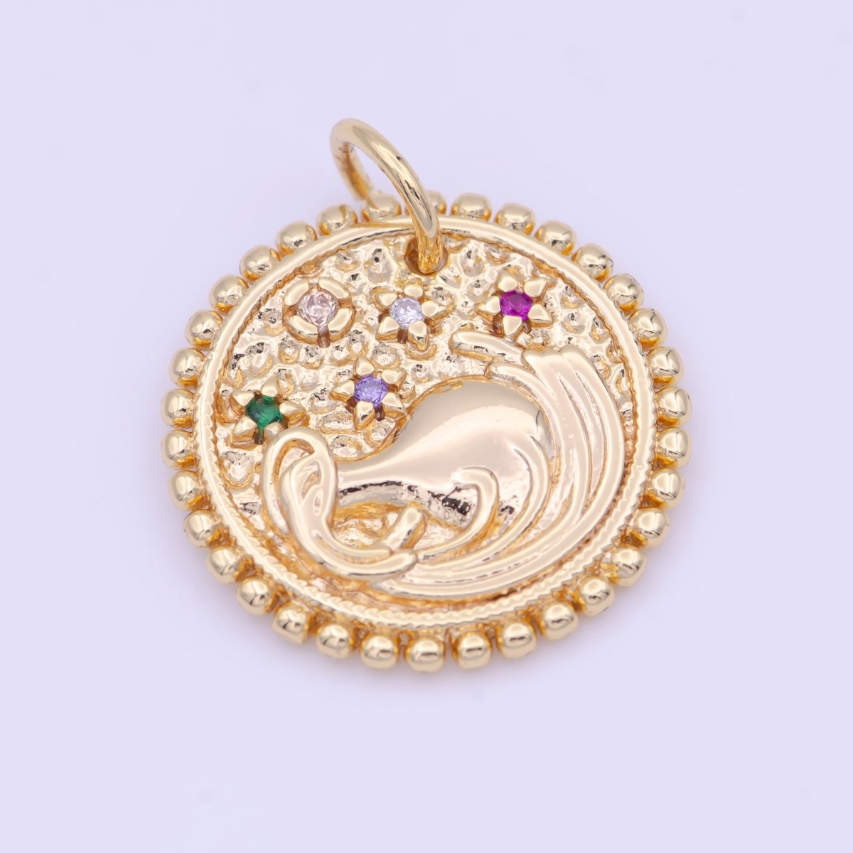 Double Sided Zodiac Horoscope Astrology Personalized Coin Charm | A-A1803-A-A1808(discontinued)