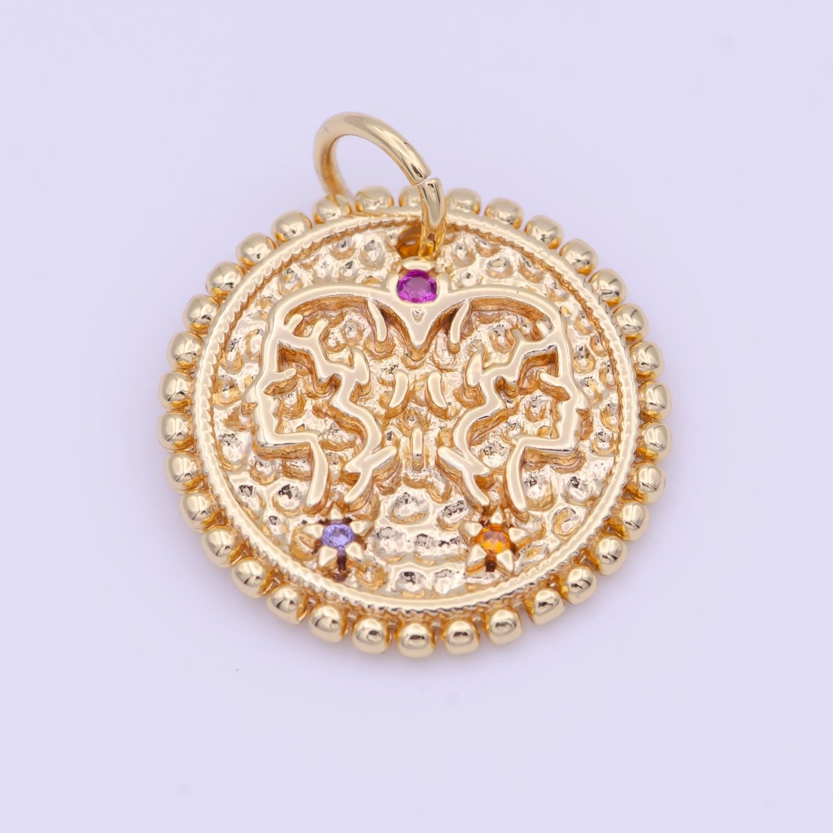 Double Sided Zodiac Horoscope Astrology Personalized Coin Charm | A-A1803-A-A1808(discontinued)