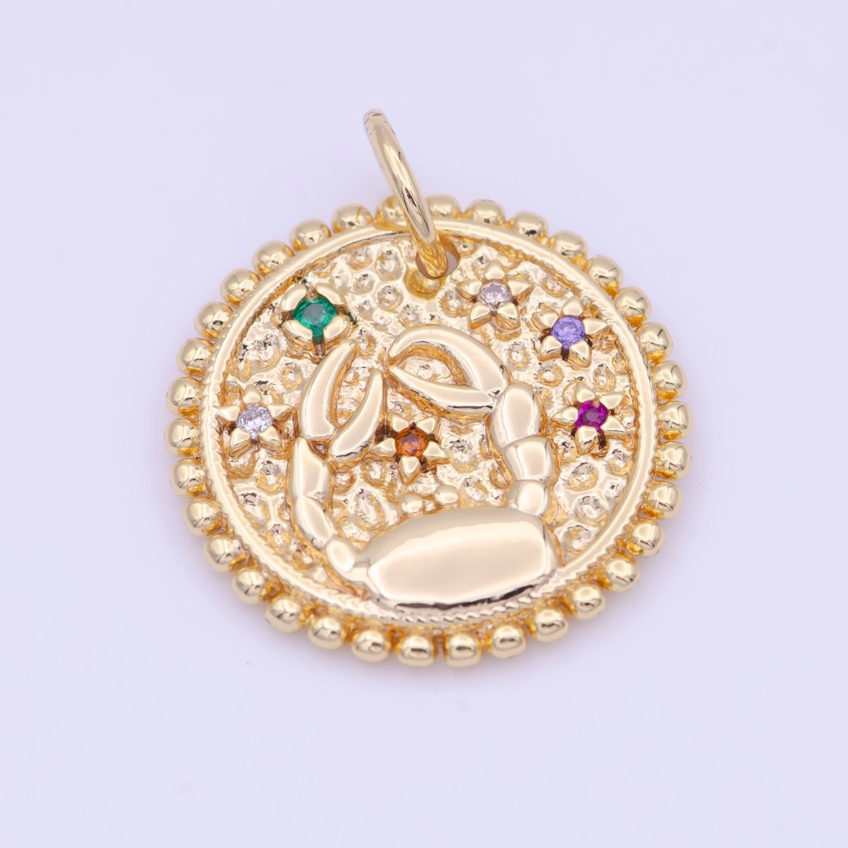 Double Sided Zodiac Horoscope Astrology Personalized Coin Charm | A-A1803-A-A1808(discontinued)