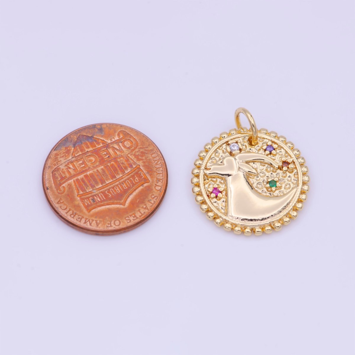 Double Sided Zodiac Horoscope Astrology Personalized Coin Charm | A-A1803-A-A1808(discontinued)