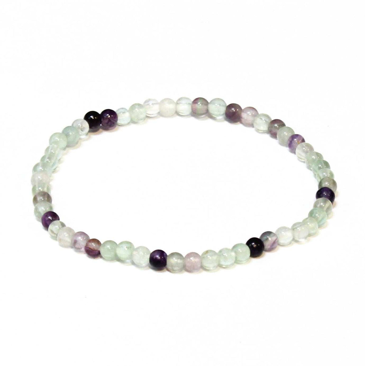 Fluorite Round Bead Bracelet - The Student's Stone
