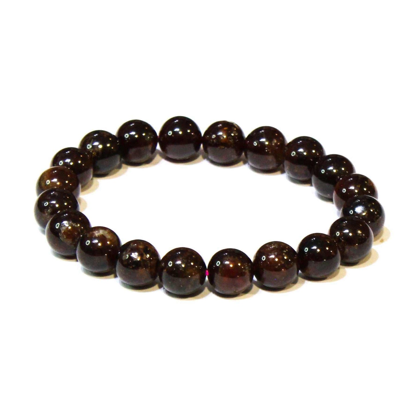 Garnet Round Bead Bracelet - Stone of Passion & Vitality