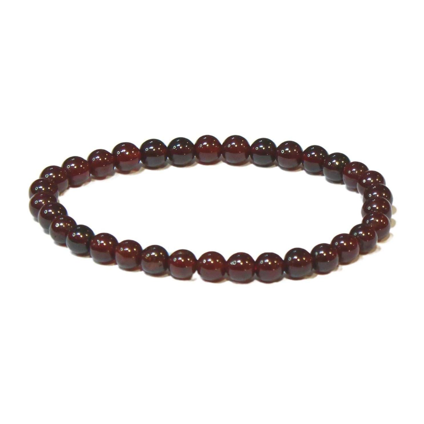 Garnet Round Bead Bracelet - Stone of Passion & Vitality