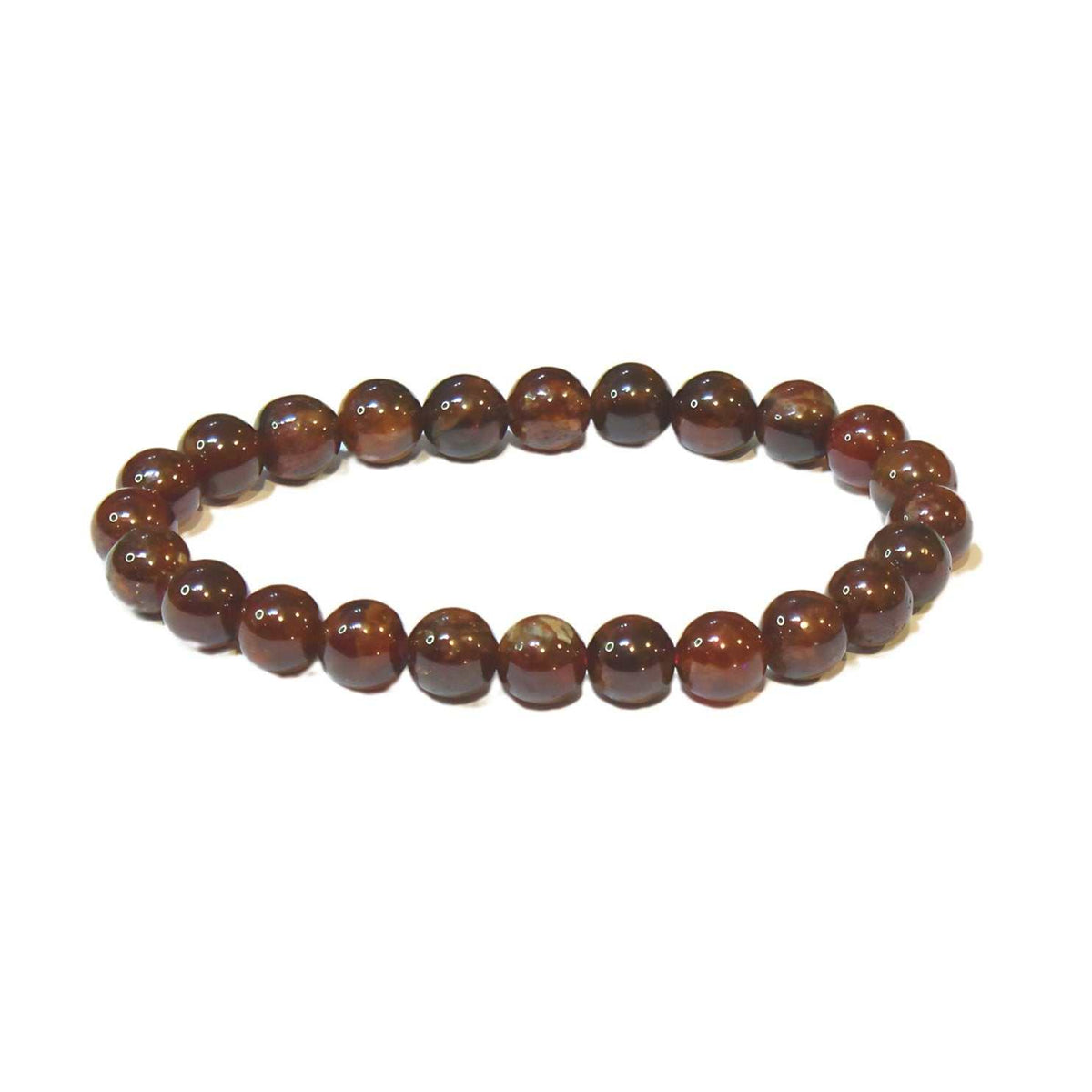 Garnet Round Bead Bracelet - Stone of Passion & Vitality