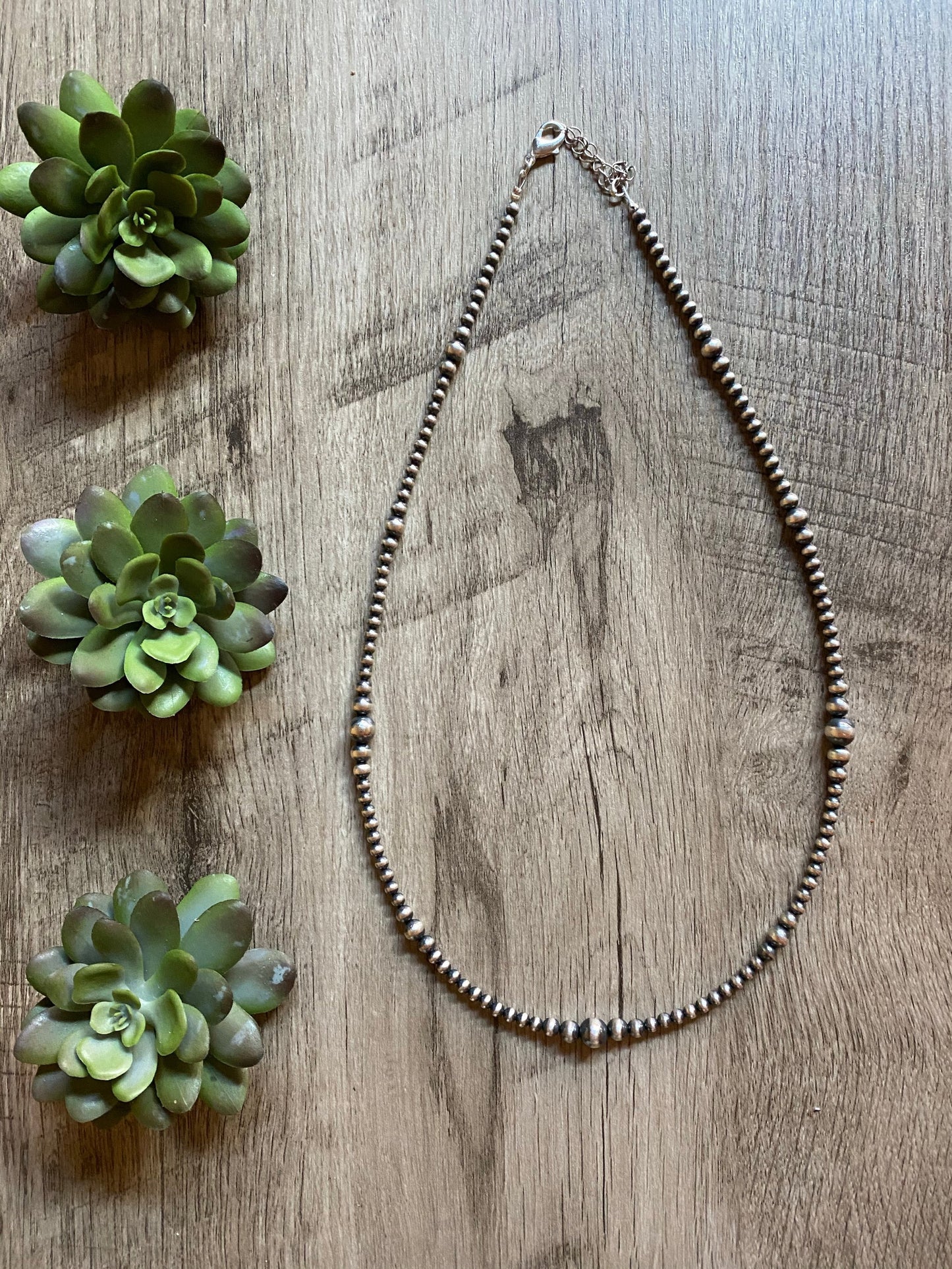 4mm Sterling Silver Graduated Pearl Necklace – 22"