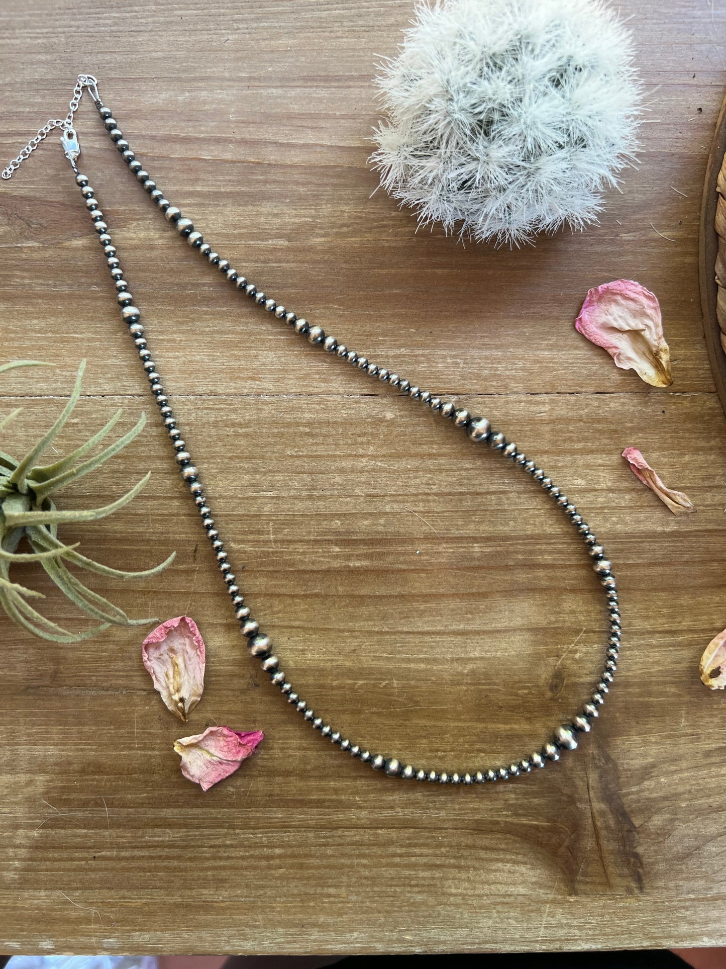 4mm Sterling Silver Graduated Pearl Necklace – 22"