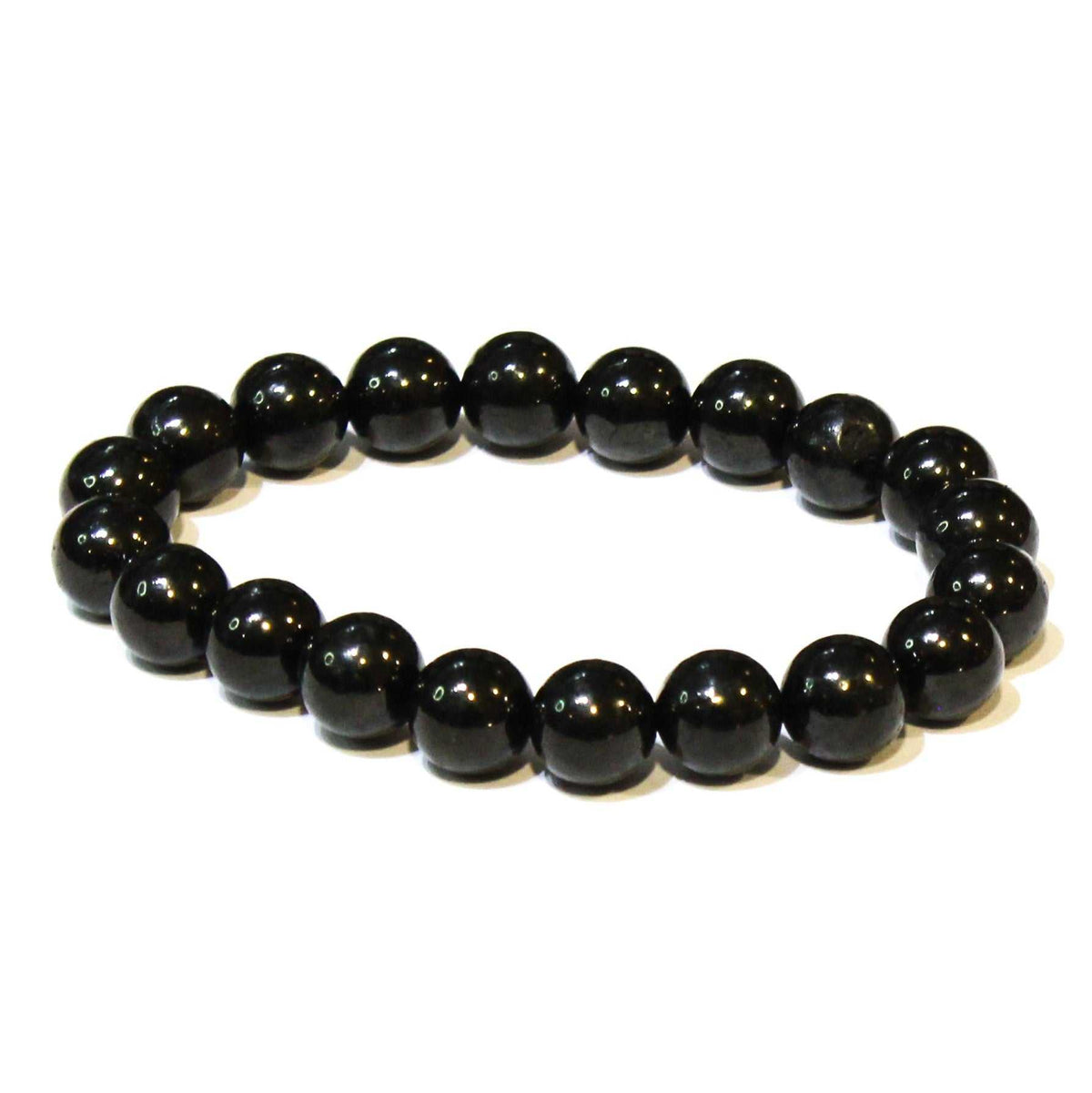 Jet Round Bead Bracelet - The Healer