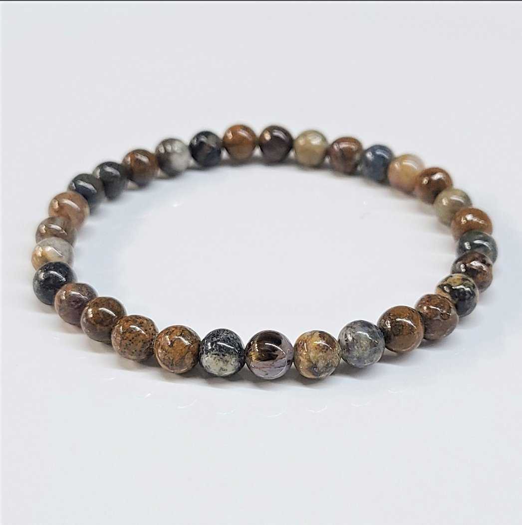 Pietersite Round Bead Bracelet - The Tempest Stone