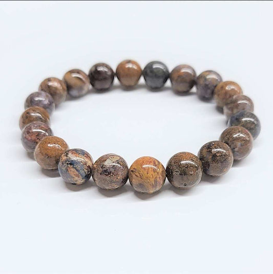 Pietersite Round Bead Bracelet - The Tempest Stone