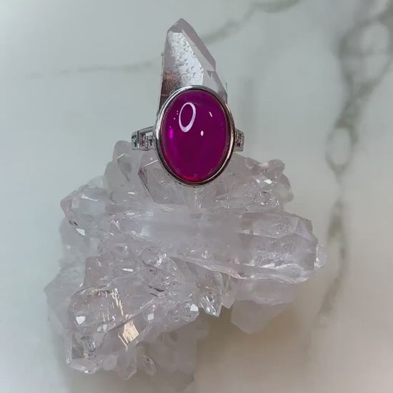 Enchanting Star Ruby 925 Silver Adjustable Ring - Radiate Passion and Vitality