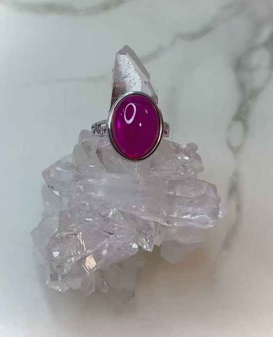 Enchanting Star Ruby 925 Silver Adjustable Ring - Radiate Passion and Vitality