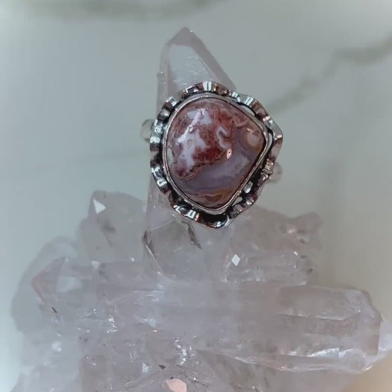 Your Very Own Lil Laguna Agate 925 Silver Ring