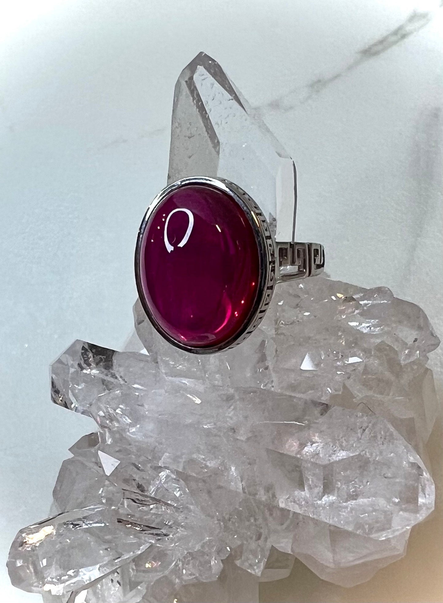 Star Ruby Ring | Adjustable | in Enchanting 925 Silver | Radiate Passion and Vitality