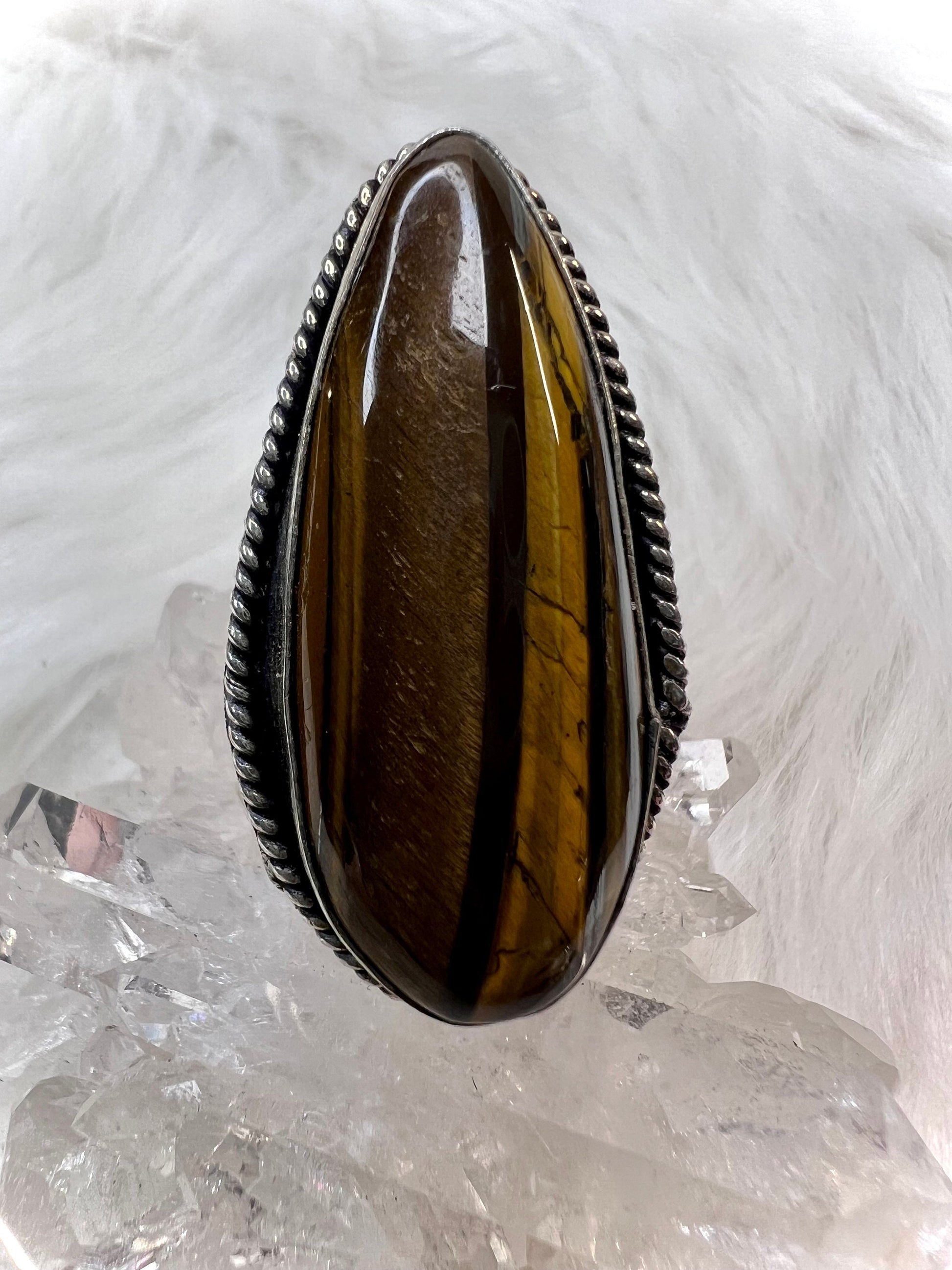 Tiger’s Eye Size 7.5 | 925 Silver Ring | Enjoy Protection and Prosperity