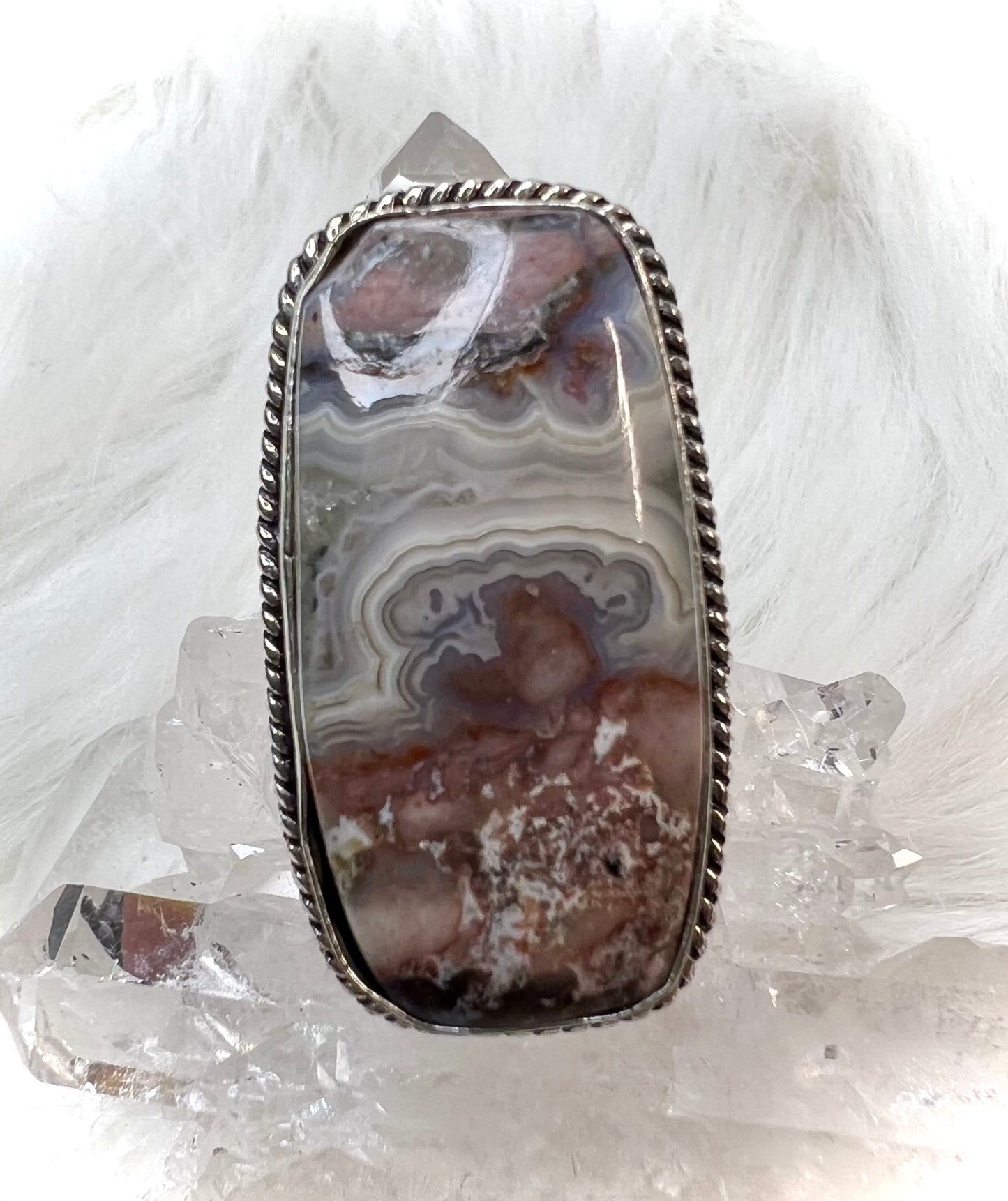 Laguna Agate Size 7 Ring | 925 Silver | Your Very Own Limited Edition Piece of Art