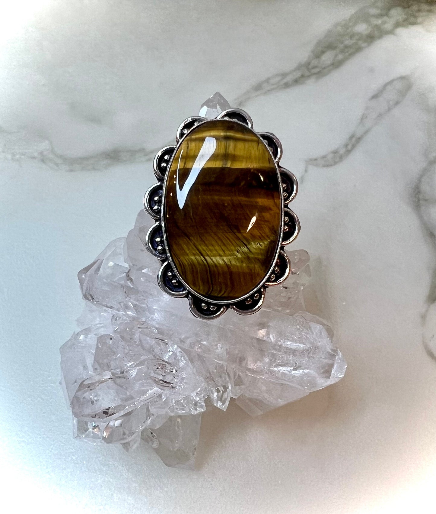 Tiger’s Eye Size 8 | 925 Silver Ring | Enjoy Protection and Prosperity