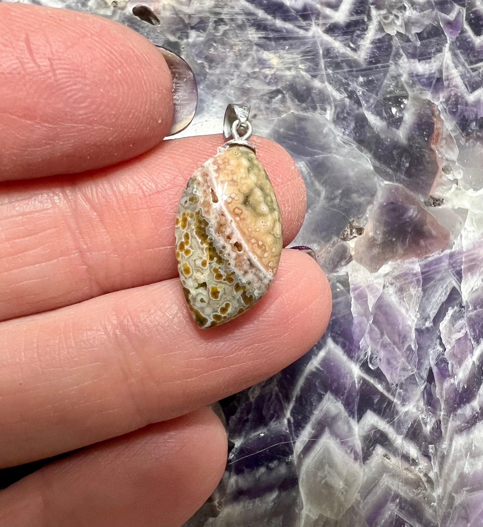 Ocean Jasper Pendants | 8th Vein Orbicular Precious Limited | Handmade Gems | Joyfully Calm