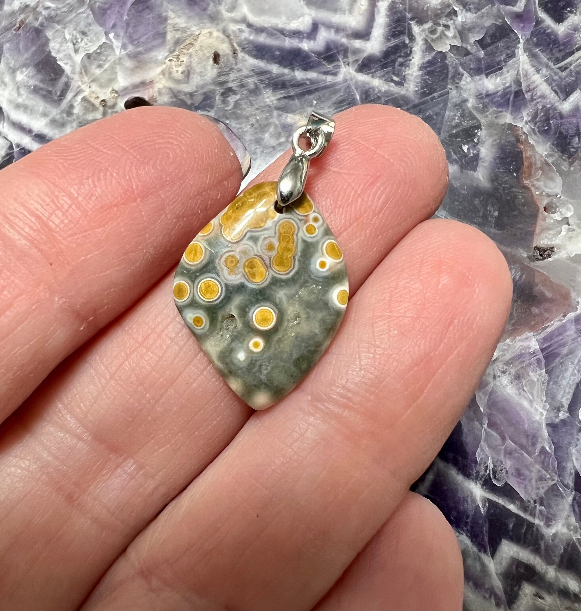 Ocean Jasper Pendants | 8th Vein Orbicular Precious Limited | Handmade Gems | Joyfully Calm