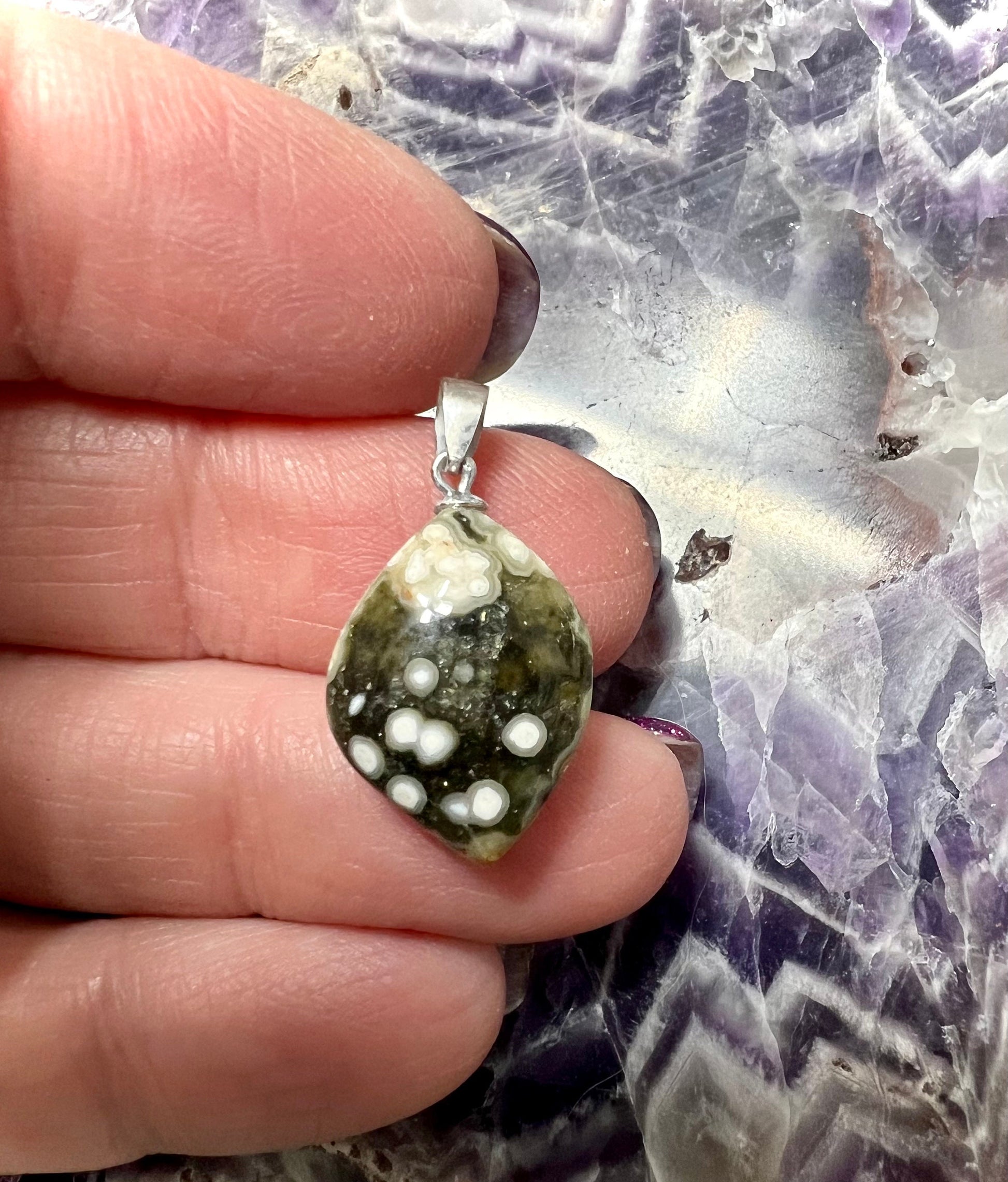 Ocean Jasper Pendants | 8th Vein Orbicular Precious Limited | Handmade Gems | Joyfully Calm