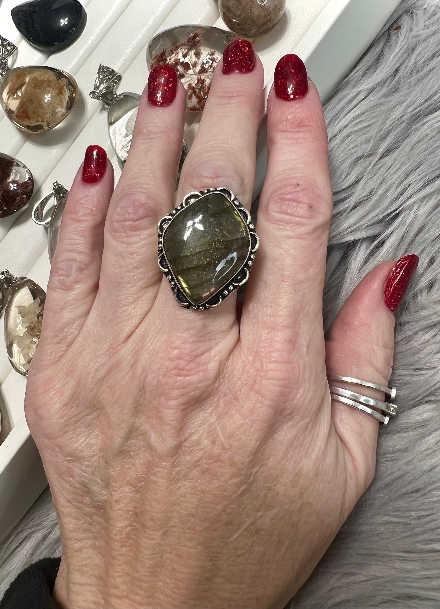 Labradorite Silver Ring